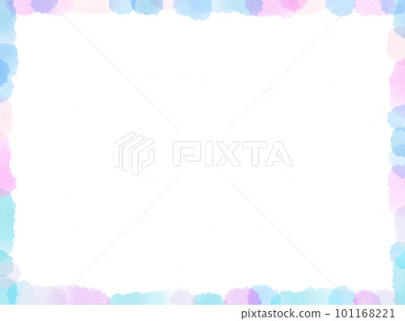 Bleeding frame frame of thin watercolor paint Blue Bleeding frame frame of thin watercolor paint Blue 101168221