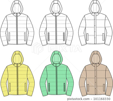 Quilted warm jacket with hood. Quilted warm jacket with hood. 101168330