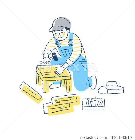 Senior man doing DIY 101168610