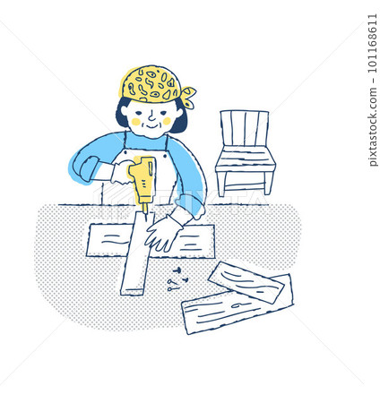 Senior woman doing DIY 101168611