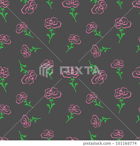 pink stylized roses pattern 101168774