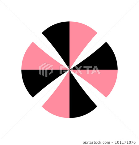 Abstract Circle Cross Shape Icon. Element for Design. Vector Art. 101171076