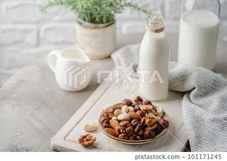 Vegan milk from nuts Vegan milk from nuts 101171245