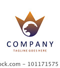 Royal Lion crown logo template. 101171575