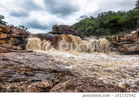 Cachoeira do Riachinho Waterfall at Vale do Capao, Chapada Diamantina, Bahia, Brazil Cachoeira do Riachinho Waterfall at Vale do Capao, Chapada Diamantina, Bahia, Brazil 101172542