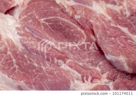 A cut piece of pork close up A cut piece of pork close up 101174011