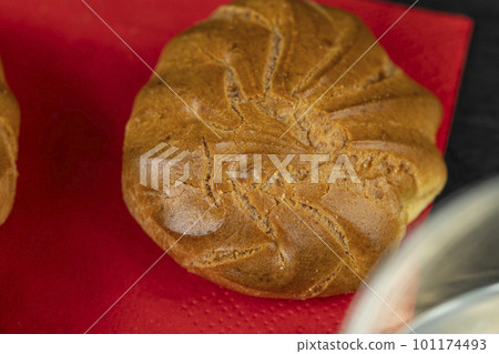 fresh custard cookies close up fresh custard cookies close up 101174493