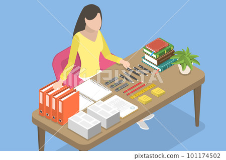 3D Isometric Flat Vector Conceptual Illustration of Obsessive-compulsive Disorder 101174502