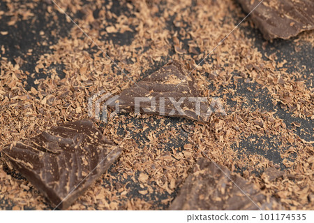 a large amount of finely crumbled milk chocolate a large amount of finely crumbled milk chocolate 101174535