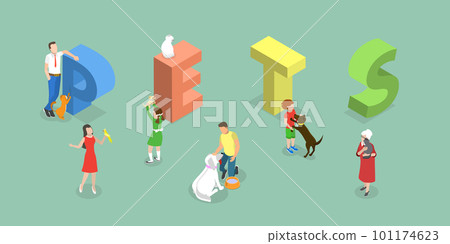 3D Isometric Flat Vector Conceptual Illustration of Pets 3D Isometric Flat Vector Conceptual Illustration of Pets 101174623