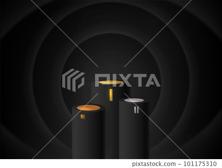 Stage winner podium realistic vector 3d illustration 101175310