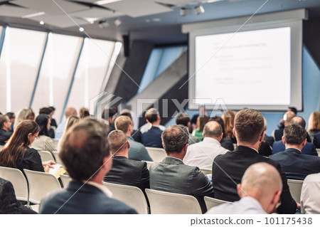 Round table discussion at business conference meeting event.. Audience at the conference hall. Business and entrepreneurship symposium 101175438