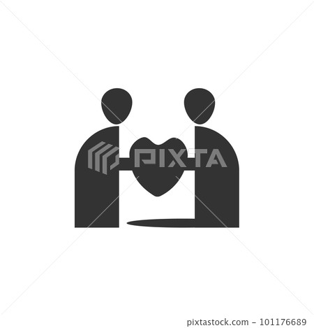 giving love logo template. Icon Illustration Brand Identity. Isolated and flat illustration. Vector graphic 101176689