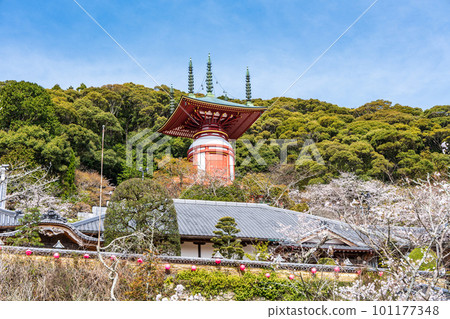 [No. 23 Fudasho] Spring Yakuoji Temple, Pilgrimage Tower [88 places in Shikoku] 101177348