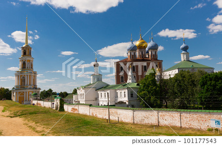 View of Kremlin and Cathedral in Ryazan at summer day View of Kremlin and Cathedral in Ryazan at summer day 101177543