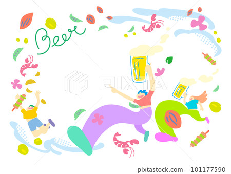 happy people_vector material_beer_poster/banner design_template happy people_vector material_beer_poster/banner design_template 101177590