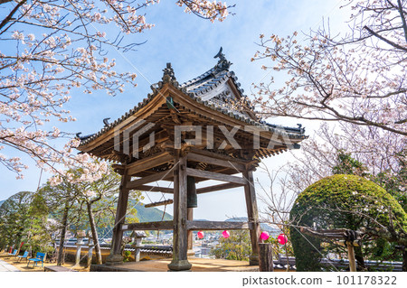 [No. 23 Fudasho] Spring Yakuo-ji Bell Tower [Shikoku 88 temples] 101178322