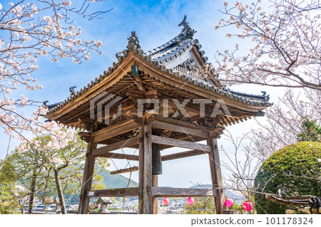 [No. 23 Fudasho] Spring Yakuo-ji Bell Tower [Shikoku 88 temples] 101178324