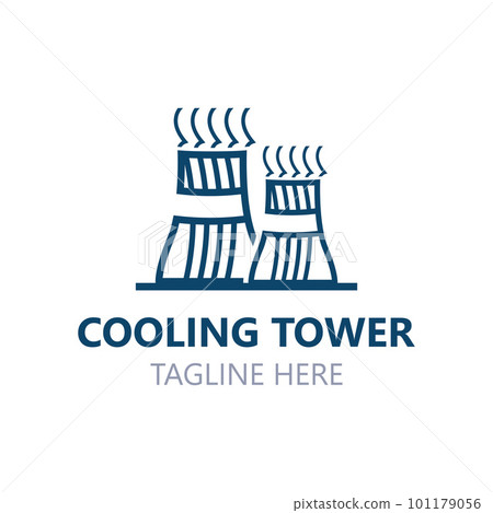 Nuclear cooling power plant vector icon. Factory sign. Industry symbol. Simple isolated logo Nuclear cooling power plant vector icon. Factory sign. Industry symbol. Simple isolated logo 101179056