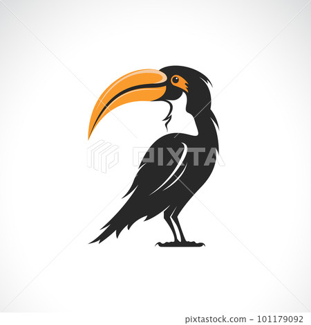 Vector of a hornbill design on white background. Bird. Wild Animals. Vector of a hornbill design on white background. Bird. Wild Animals. 101179092