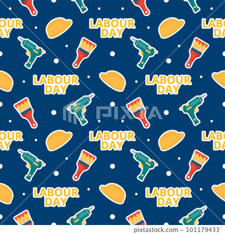 Happy Labor Day Seamless Pattern Design Illustration with Different Professions in Element Template Hand Drawn Happy Labor Day Seamless Pattern Design Illustration with Different Professions in Element Template Hand Drawn 101179433