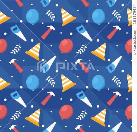Happy Labor Day Seamless Pattern Design Illustration with Different Professions in Element Template Hand Drawn Happy Labor Day Seamless Pattern Design Illustration with Different Professions in Element Template Hand Drawn 101179434