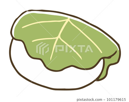 Simple kashiwa mochi illustration Simple kashiwa mochi illustration 101179615