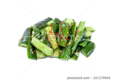 Spicy cucumber pickles [white background/clipping] 101179940