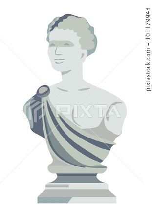 Ancient woman bust sculpture, Greek or Roman art - Stock Illustration ...