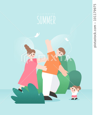 Spring and Summer Outing Illustration  101179975