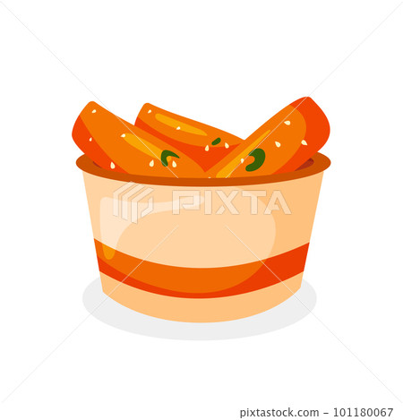 Delicious Tteokbokki Korean Spicy Rice Cake illustration 101180067