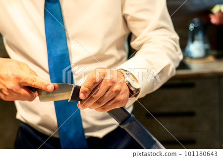 trim the belt in your pants 101180643