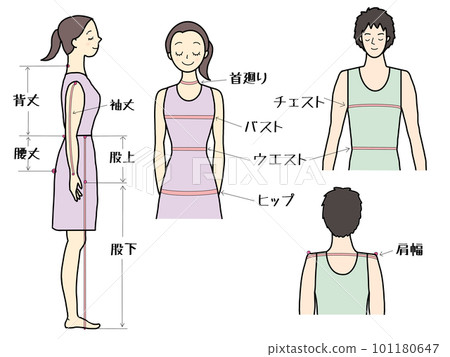 身體測量點(女性,男性)顏色設置 身體測量點(女性,男性)顏色設置 101180647