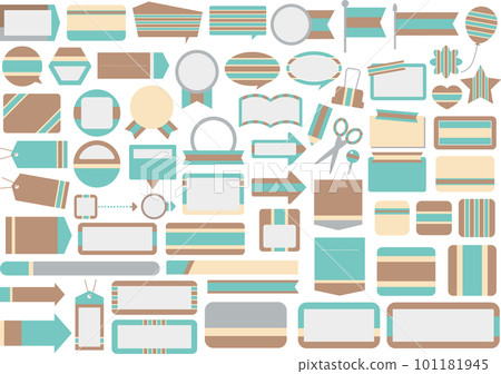 cute frame set green - Stock Illustration [101181945] - PIXTA