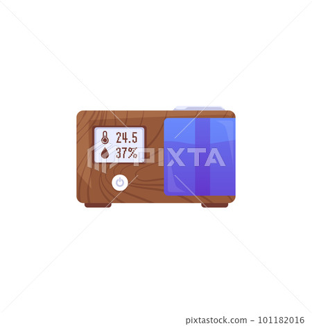 Modern humidifier or steam air diffuser flat vector illustration isolated. 101182016