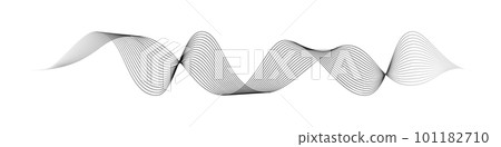 Abstract motion wave vector illustration. Black design element for party, music or technology modern concept isolated on white background Abstract motion wave vector illustration. Black design element for party, music or technology modern concept isolated on white background 101182710