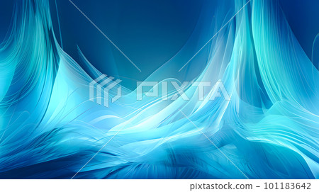 Blue wave gradation background "AI generated image" 101183642