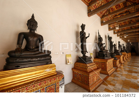 Buddha statue in marble temple in bangkok Buddha statue in marble temple in bangkok 101184372