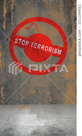 Stop terrorism sign Stop terrorism sign 101184481