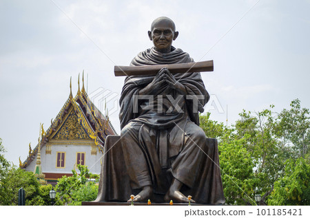Reverend Father To or Luang Por Tho at Wat Rakhang Kositaram Woramahawihan at Bangkok in Thailand 101185421