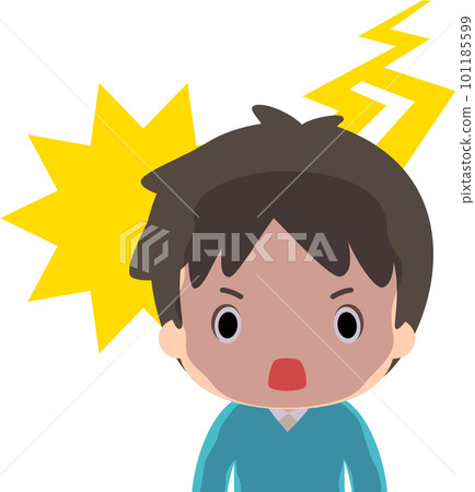 A man who realizes something like being struck by thunder, intuition 101185599