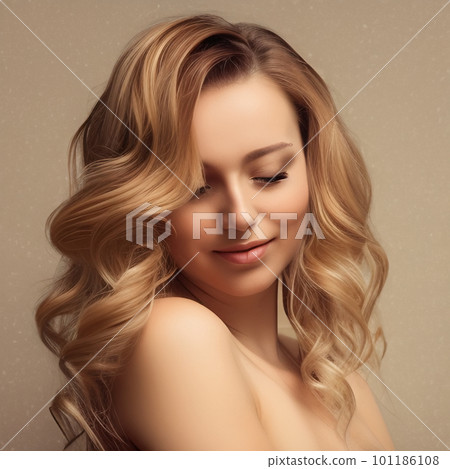 Close-up portrait of her she nice-looking attractive lovely lovable pretty cute winsome gorgeous cheerful cheery wavy-haired girl. Generative AI Close-up portrait of her she nice-looking attractive lovely lovable pretty cute winsome gorgeous cheerful cheery wavy-haired girl. Generative AI 101186108