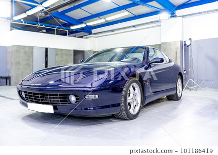 luxury sports car in the garage 101186419