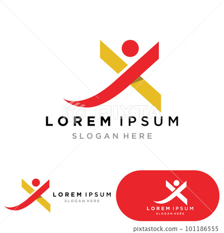 X Letter Logo Template vector icon 101186555