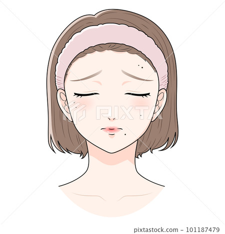 戴髮帶的女人脖子上有痣 101187479