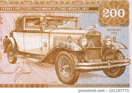 Old car from money 101187773