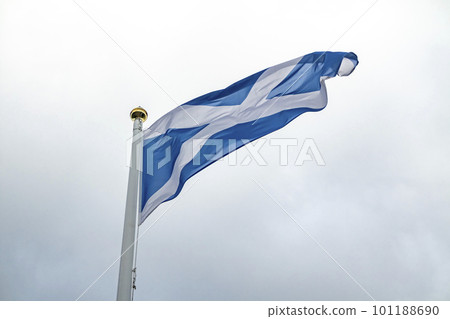 Scotland National flag waving in the wind 101188690