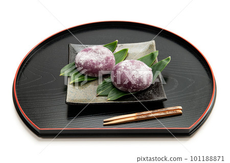 Local sweets of Okinawa, red sweet potato mochi Local sweets of Okinawa, red sweet potato mochi 101188871