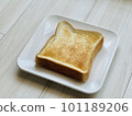 Bread on a white plate 101189206