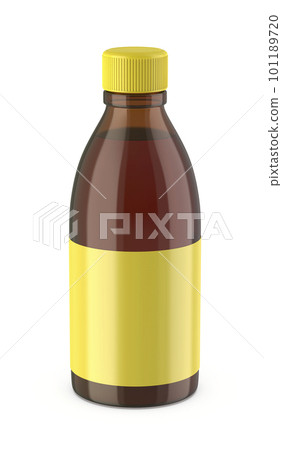 Glass bottle with cough syrup Glass bottle with cough syrup 101189720
